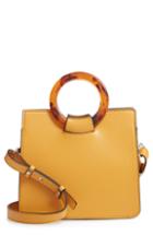 Topshop Mini Adele Faux Leather Top Handle Bag - Yellow