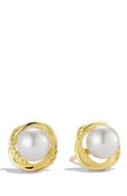 Women's David Yurman 'infinity' Earrings With Pearls In Gold