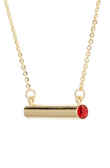 Women's Stella Valle July Crystal Bar Pendant Necklace