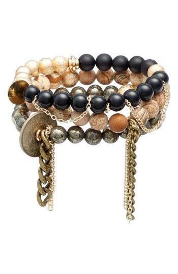 Women's The Lace Project Set Of 3 Bead Stretch Bracelets