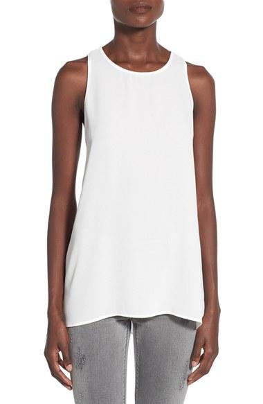 Women's Lush Side Slit Tank - Ivory