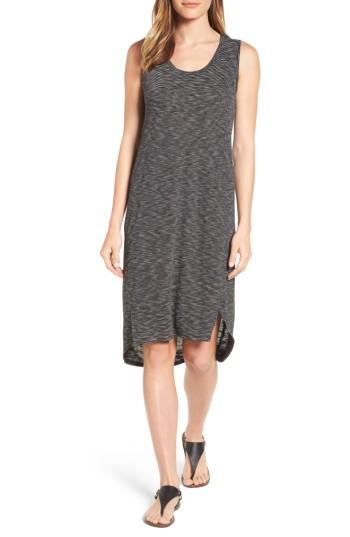 Petite Women's Caslon Shirttail Hem Tank Dress, Size P - Black