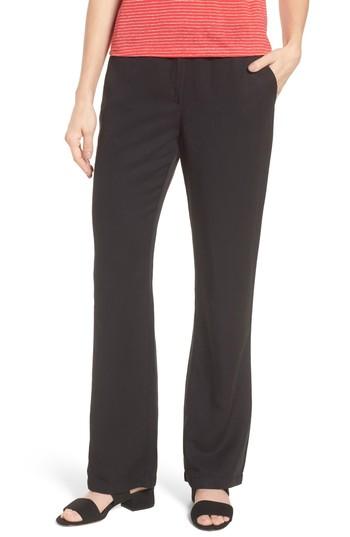 Petite Women's Eileen Fisher Straight Leg Pants P - Black