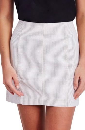 Women's Free People Modern Femme Pinstripe Skirt - White