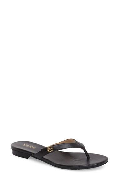 Women's Michael Michael Kors 'gage' Flip Flop M - Black