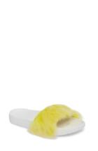 Women's Ugg Royale Genuine Shearling Slide Sandal M - Yellow