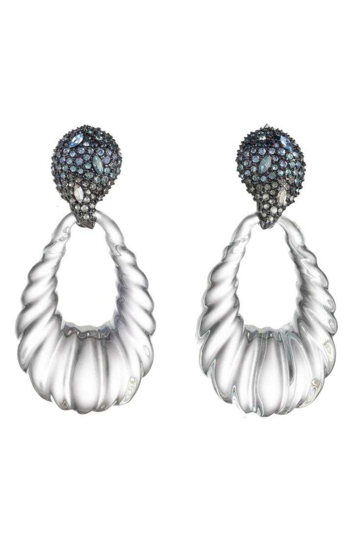 Women's Alexis Bittar Crystal Encrusted Ombre Paisley Earrings