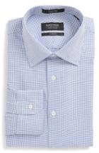 Men's Nordstrom Men's Shop Classic Fit Microcheck Dress Shirt .5 32 - Blue