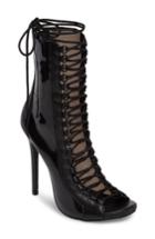 Women's Steve Madden Flash Lace-up Bootie .5 M - Black