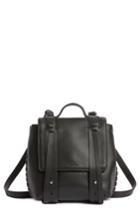 Allsaints Fin Mini Leather Convertible Backpack - Black