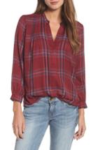 Women's Lucky Brand Plaid Popover Shirt - Red