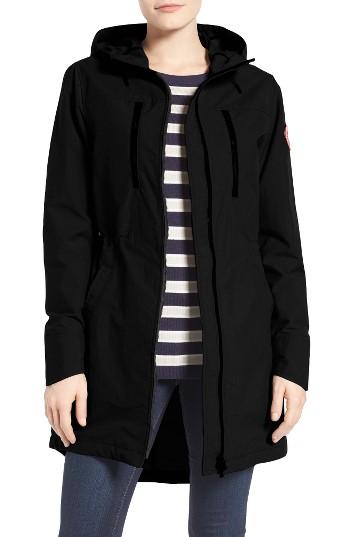 Women's Canada Goose Brossard Hooded Drop Tail Jacket - Black