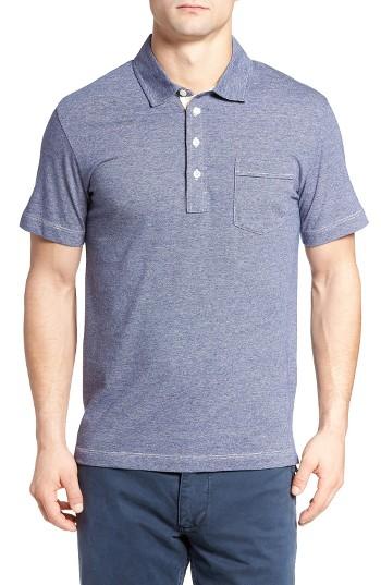 Men's Billy Reid 'pensacola' Mini Stripe Slim Fit Jersey Polo