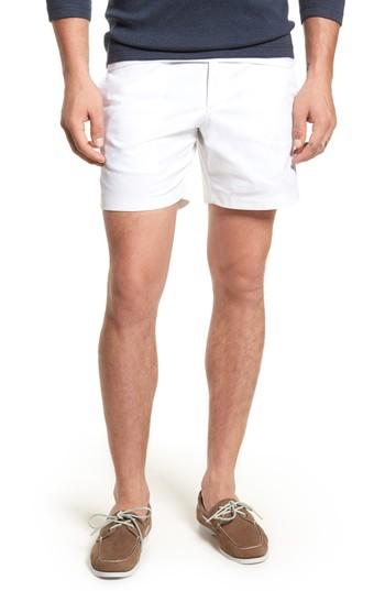 Men's 1901 Ballard Washed Stretch Cotton Shorts - White