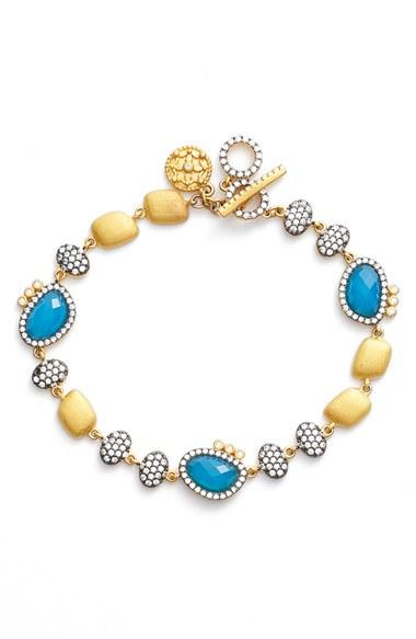 Women's Freida Rothman Baroque Blues Toggle Bracelet