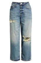 Women's We The Free By Free People Ripped Crop Boyfriend Jeans - Blue