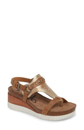 Women's Otbt Maverick Wedge Sandal .5 M - Brown
