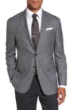 Men's Todd Snyder White Label Trim Fit Plaid Wool Sport Coat L - Grey