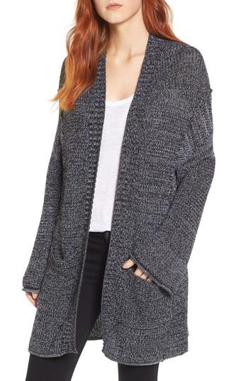 Women's Caslon Open Cotton Cardigan - Black