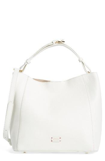 Frances Valentine Medium June Leather Hobo Bag - White