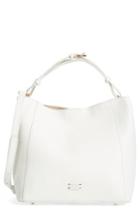 Frances Valentine Medium June Leather Hobo Bag - White