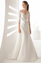 Women's Rosa Clara Arpa Lace & Mikado Mermaid Gown, Size In Store Only - White
