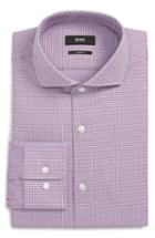 Men's Boss Mark Trim Fit Geometric Dress Shirt .5r - Pink
