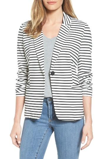 Petite Women's Olivia Moon Knit Blazer P - Ivory