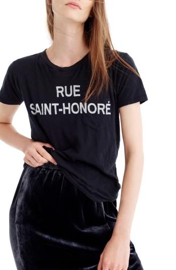 Women's J.crew Rue Saint-honore Graphic Tee, Size - Grey