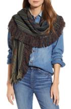 Women's Frye Diamond Stripe Oblong Scarf, Size - Black