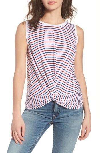 Women's Bp. Twist Hem Tank, Size - Blue