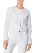 Women's J Brand Harlow Collarless Ruffle Detail Jacket - White