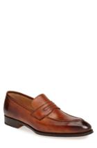 Men's Di Bianco Gallo Leather Penny Loafer M - Brown