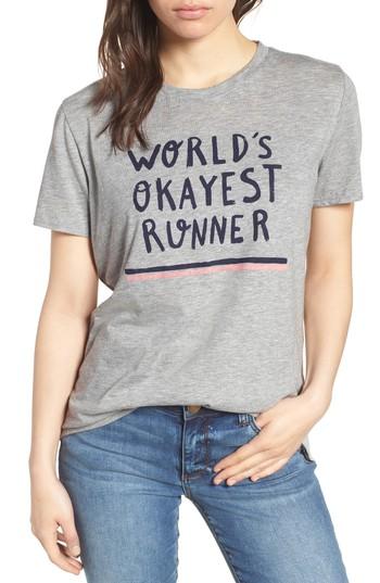 Women's Caslon Off Duty Graphic Tee, Size - Grey