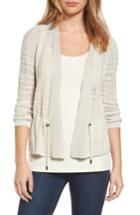 Women's Nic+zoe Cinched Waist Cardigan - Beige