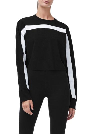 Women's Good American Boxy Crop Sweatshirt - Black