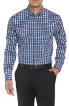 Men's Cutter & Buck Albert Regular Fit Wrinkle Free Check Sport Shirt - Blue