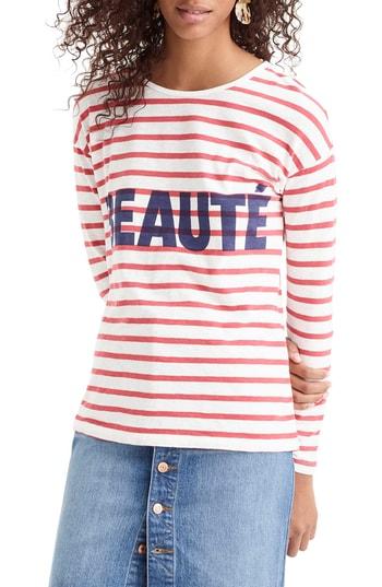 Women's J.crew Beaute T-shirt, Size - Red