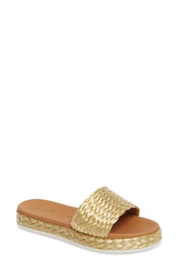 Women's Seychelles Quiet The Mind Slide Sandal M - Yellow