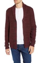 Men's Nordstrom Men's Shop Shawl Collar Cardigan - Burgundy