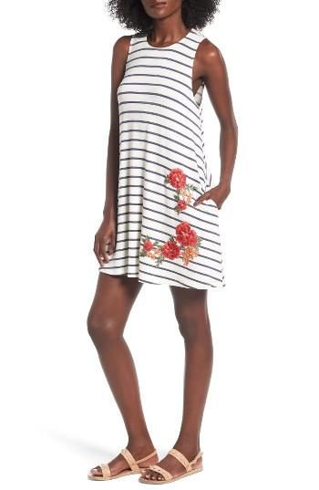 Women's Socialite Floral Applique Tank Dress