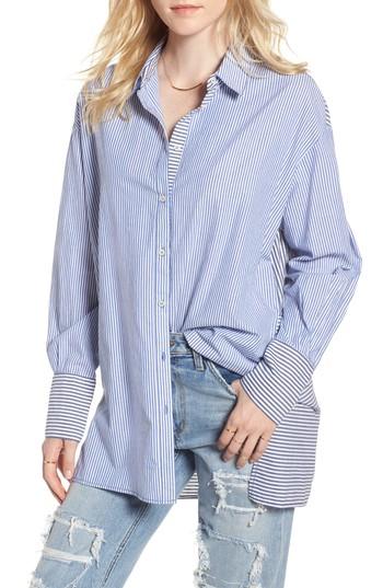Women's Free People Lakehouse Oversize Shirt - Green