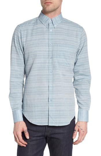 Men's Naked & Famous Beehive Dobby Shirt - Blue