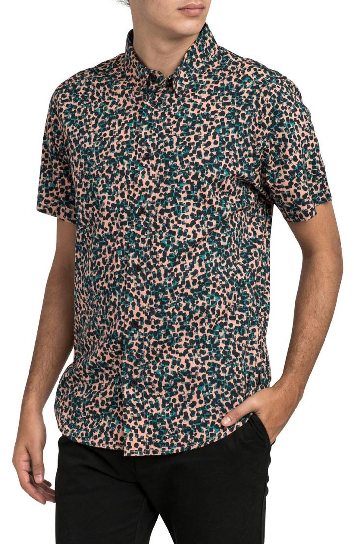 Men's Rvca Barrow Short Sleeve Woven Shirt