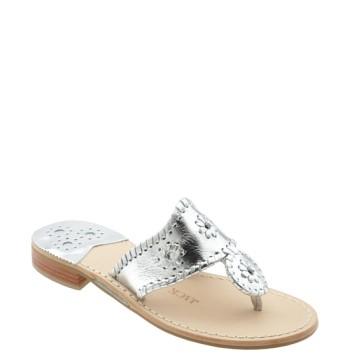 Women's Jack Rogers Whipstitched Flip Flop .5 W - Metallic