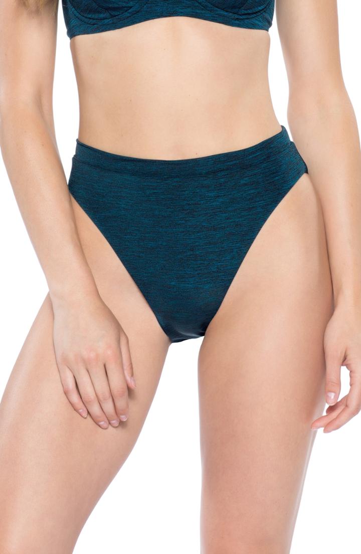 Women's Becca Mesa Verde High Waist Bikini Bottoms - Blue/green