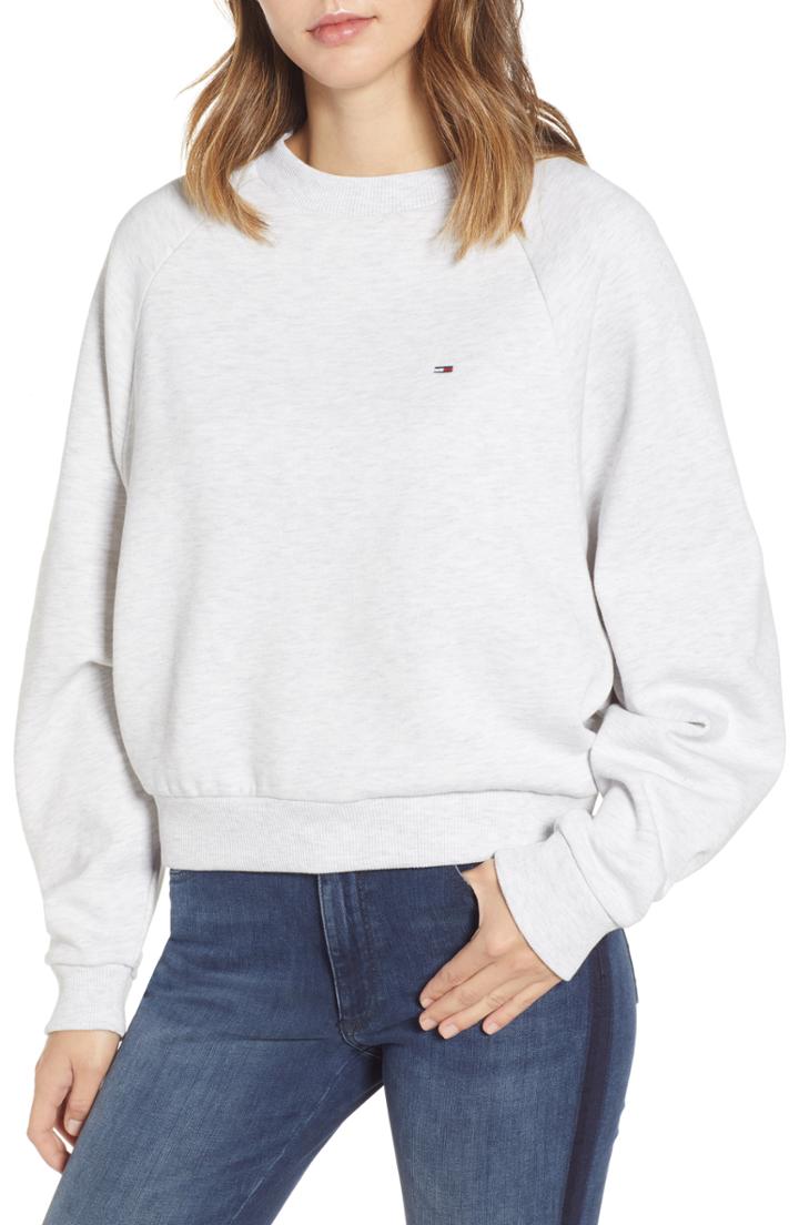 Women's Tommy Jeans Tjw Raglan Sweatshirt - Grey