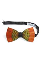 Men's Brackish & Bell Cameron Feather Bow Tie, Size - Orange