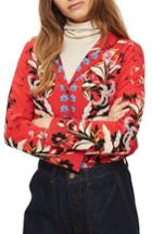 Women's Topshop Tiger Lily Shirt Us (fits Like 0) - Red