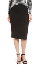 Women's Halogen Ponte Pencil Skirt, Size - Black